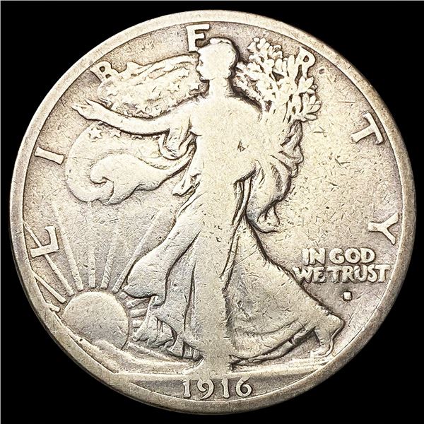 1916-S Walking Liberty Half Dollar NICELY CIRCULAT