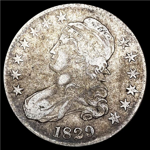 1829 Capped Bust Half Dollar LIGHTLY CIRCULATED