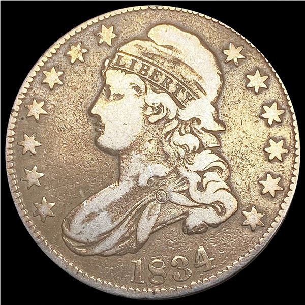 1834 Capped Bust Half Dollar LIGHTLY CIRCULATED