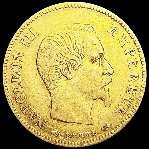 1856 France .0933oz Gold 10 Francs NICELY CIRCULAT