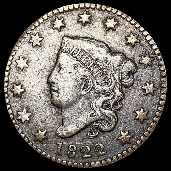 1822 Coronet Head Large Cent LIGHTLY CIRCULATED