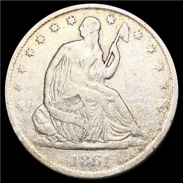 1861-S Seated Liberty Half Dollar LIGHTLY CIRCULAT