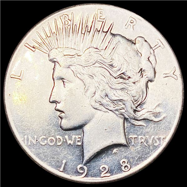 1928 Silver Peace Dollar NEARLY UNCIRCULATED