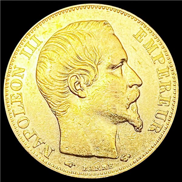 1858-A France .1867oz Gold 20 Francs CLOSELY UNCIR
