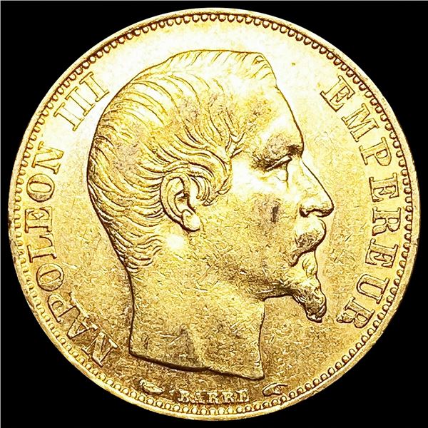 1854-A France .1867oz Gold 20 Francs CLOSELY UNCIR