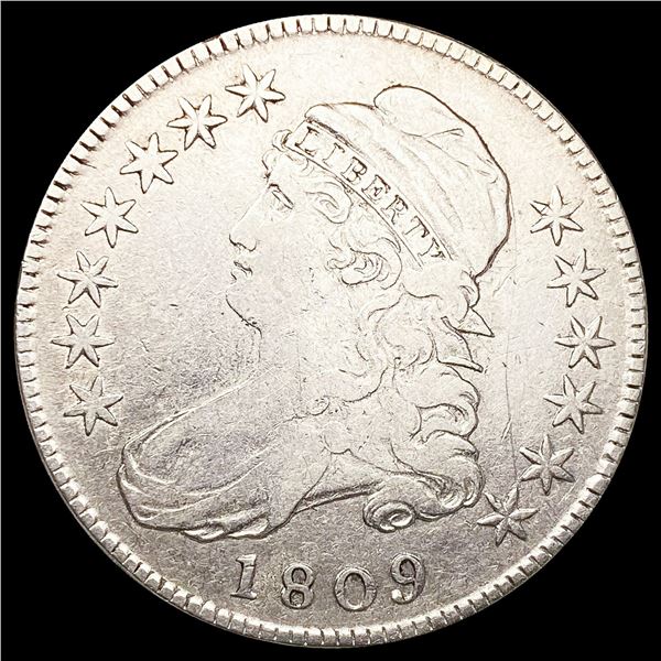1809 Capped Bust Half Dollar LIGHTLY CIRCULATED