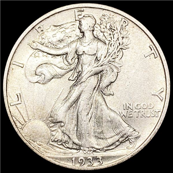 1933-S Walking Liberty Half Dollar NEARLY UNCIRCUL