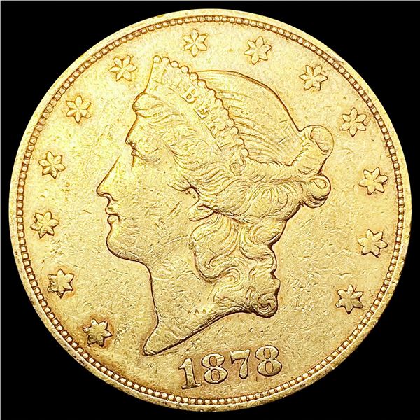 1878-S $20 Gold Double Eagle LIGHTLY CIRCULATED