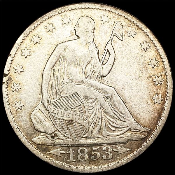 1853-O Seated Liberty Half Dollar NEARLY UNCIRCULA