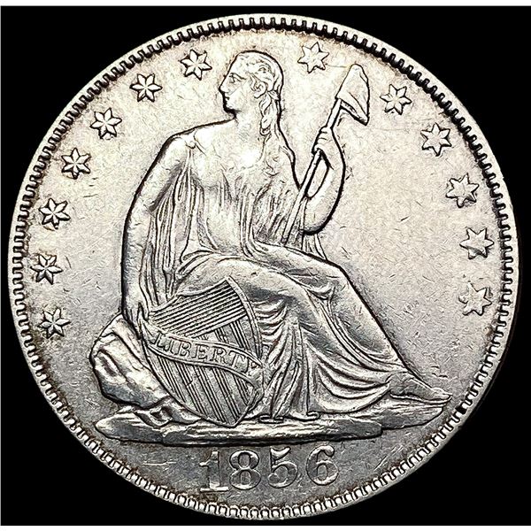1856 Seated Liberty Half Dollar CLOSELY UNCIRCULAT
