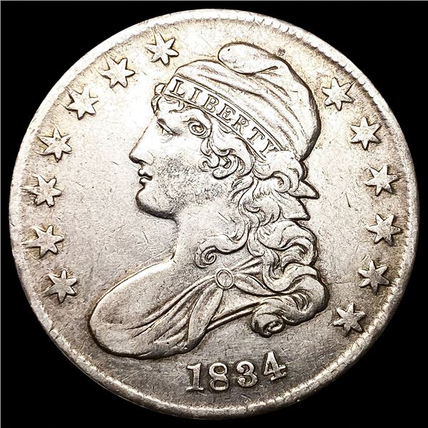 1834 Capped Bust Half Dollar NEARLY UNCIRCULATED