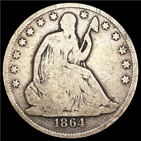 1864-S Seated Liberty Half Dollar NICELY CIRCULATE