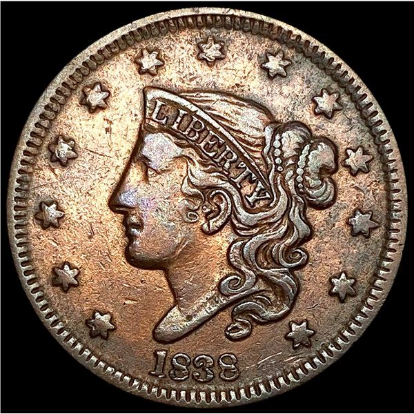 1838 Braided Hair Large Cent NEARLY UNCIRCULATED