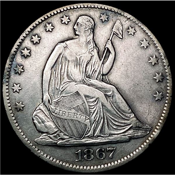 1867-S Seated Liberty Half Dollar LIGHTLY CIRCULAT