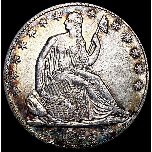 1855-O Arws Seated Liberty Half Dollar CHOICE AU