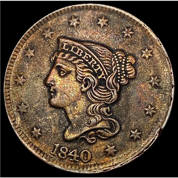 1840 Braided Hair Large Cent CLOSELY UNCIRCULATED