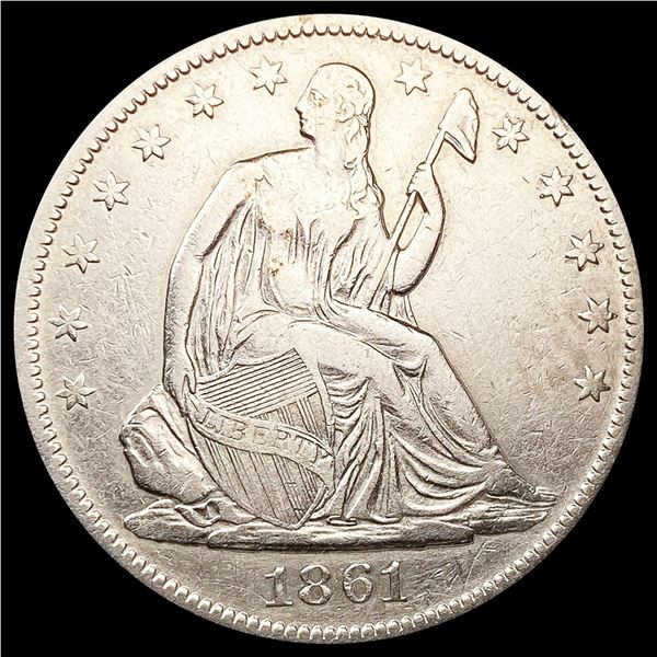1861-O Seated Liberty Half Dollar NEARLY UNCIRCULA