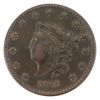 Image 2 : USA 1828 Coronet Head Penny Large Narrow Date VF-EF (Corrosion) 