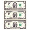 Image 1 : USA 1976 $2 Uncut Sheet of Star Notes Serial # F00838690, F00858690 & F00878690