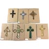 Image 1 : Group Lot of Mixed Cross Pendants with Various Designs and Crystal Embellishments. 7pcs