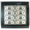 Image 1 : *USA 1988 $1 Uncut Banknote Sheet of 8x Notes in Metal Frame
