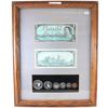 Image 1 : *Canada's Centennial Commemorative Coin & Double Bill Set in Wooden Frame