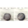 Image 1 : 50-cent 1963 & 1967 ICCS MS65. 2pcs.
