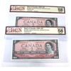 Image 1 : 2x BC-38bA 1954 $2 BCS AU58 Original Modified Portrait Replacement Beattie-Rasminsky