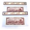 Image 2 : 2x BC-38bA 1954 $2 BCS AU58 Original Modified Portrait Replacement Beattie-Rasminsky