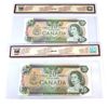 Image 2 : 1979 $20 BCS AU58 Original Bank of Canada Notes. 2pcs.