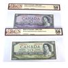 Image 1 : 1954 BC-40b $10 & BC-41b $20 BCS AU58 Original Beattie-Rasminsky Modified Portrait. 2pcs. 