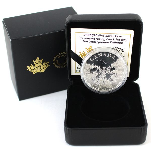 2022 $20 Commemorating Black History: The Underground Railroad Fine Silver (Tax Exempt)