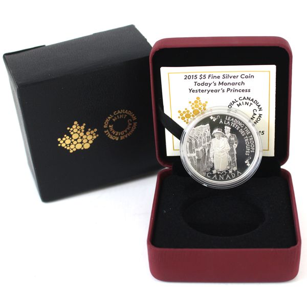 2015 $5 Today's Monarch. Yesteryear's Princess Fine Silver (Tax Exempt)