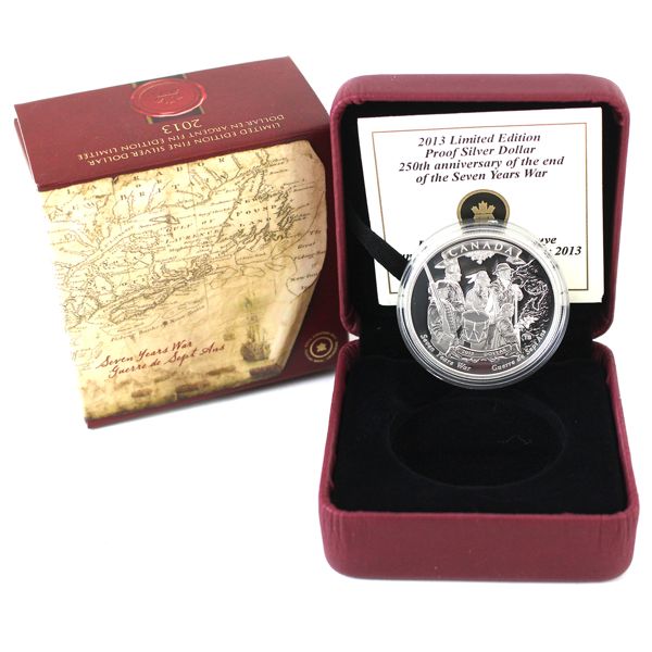 2013 250th Anniversary of the End of the Seven Years War Limited Edition Silver Dollar (Tax Exempt)