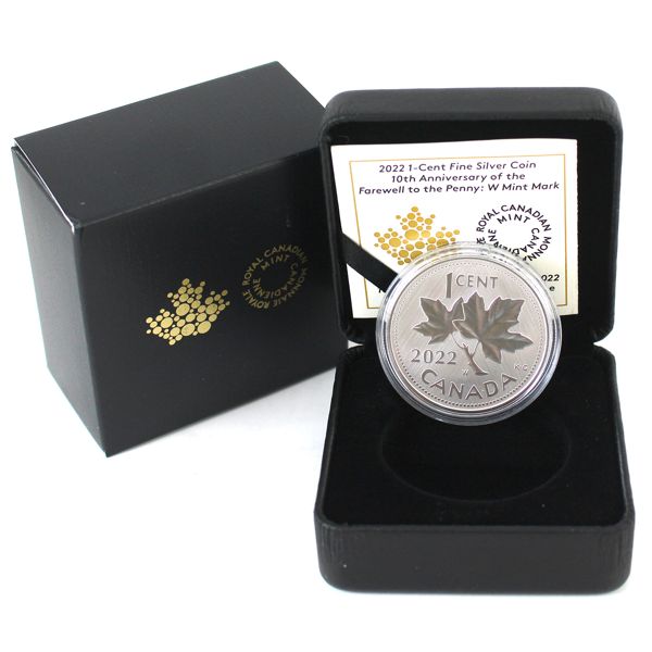 2022 1-cent Farewell to the Penny with W Mint Mark Fine Silver (Tax Exempt)