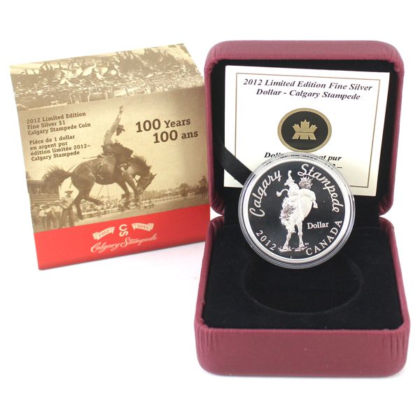 2012 $1 Calgary Stampede Centennial Fine Silver (Tax Exempt)