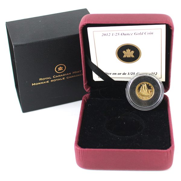 2012 50-cent The Bluenose 1/25oz. Fine Gold Coin (Tax Exempt)