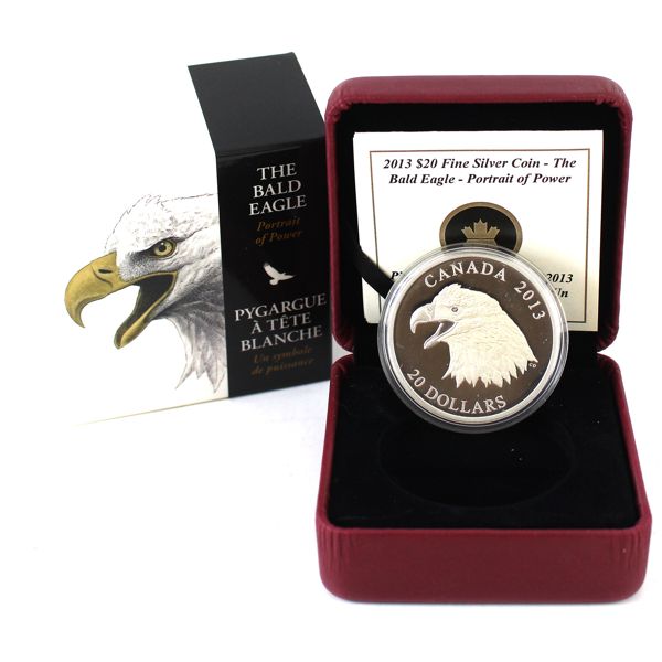 2013 $20 The Bald Eagle - Portrait of Power Fine Silver (Tax Exempt)
