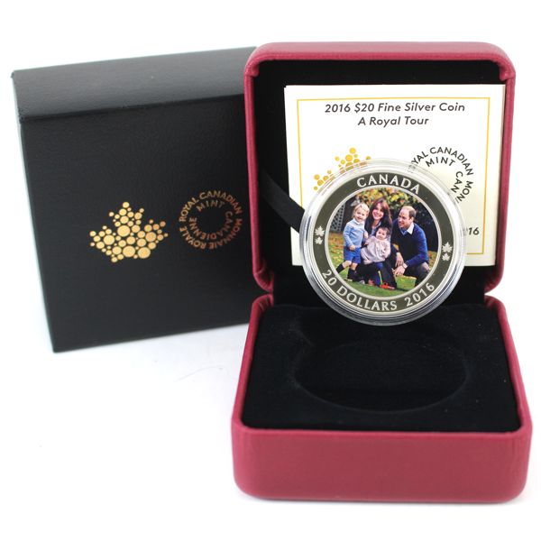 2016 Canada $20 A Royal Tour Fine Silver (Tax Exempt)