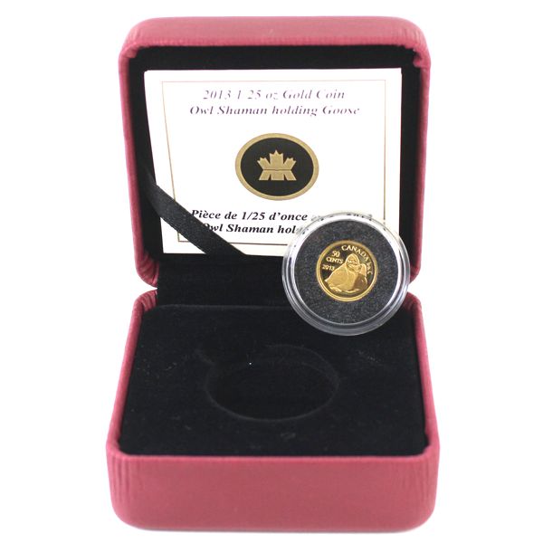 2013 50-cent Owl Shaman Holding Goose Fine Gold. (Tax Exempt) 