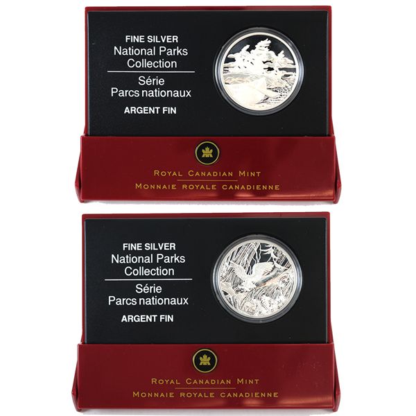 2005 & 2006 National Parks Collection Fine Silver. 2pcs (Tax Exempt)