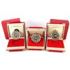 Image 1 : 1999-2005 $15 Lunar Coins Sterling Silver with Gold Plated Cameo. 3pcs