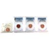 Image 1 : 1-cent 1983-2006 ICCS or PCGS Certified MS64-MS65. 4pcs.