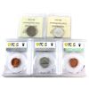 Image 2 : 1-cent to 25-cent 1968-2006 ICCS or PCGS Certified MS64-MS66. 5pcs. 