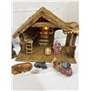 Image 2 : Nativity Scene Figures & Barn with Light