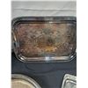 Image 3 : 5 Serving Trays.  2 of these are Silver Plated