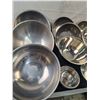 Image 2 : Large Assortment of Metal & Stainless Steel Mixing Bowls - Various Sizes