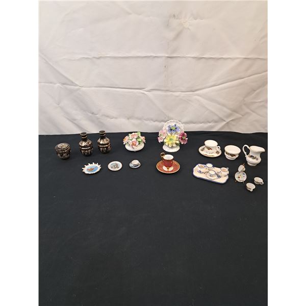 Decor Lot with Miniature Collectibles