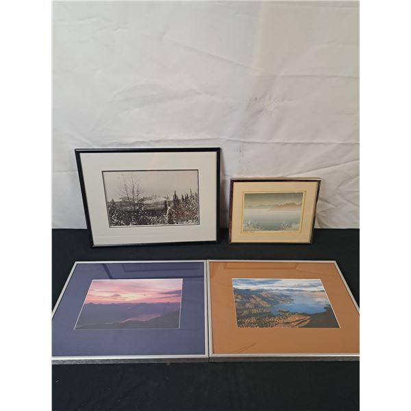 4 Framed Landscape Pictures - Sunrise Estate Services Ltd