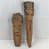 Image 1 : Set of 2 Carved Wooden Tree People 